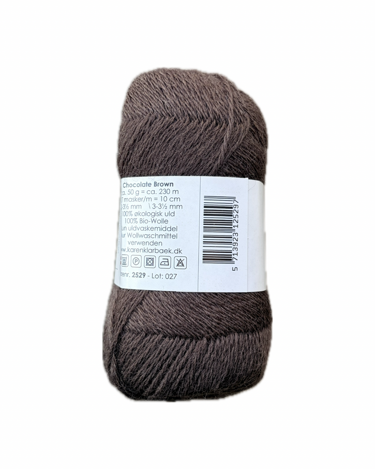 Chocolate Brown - KK Fin øko uld