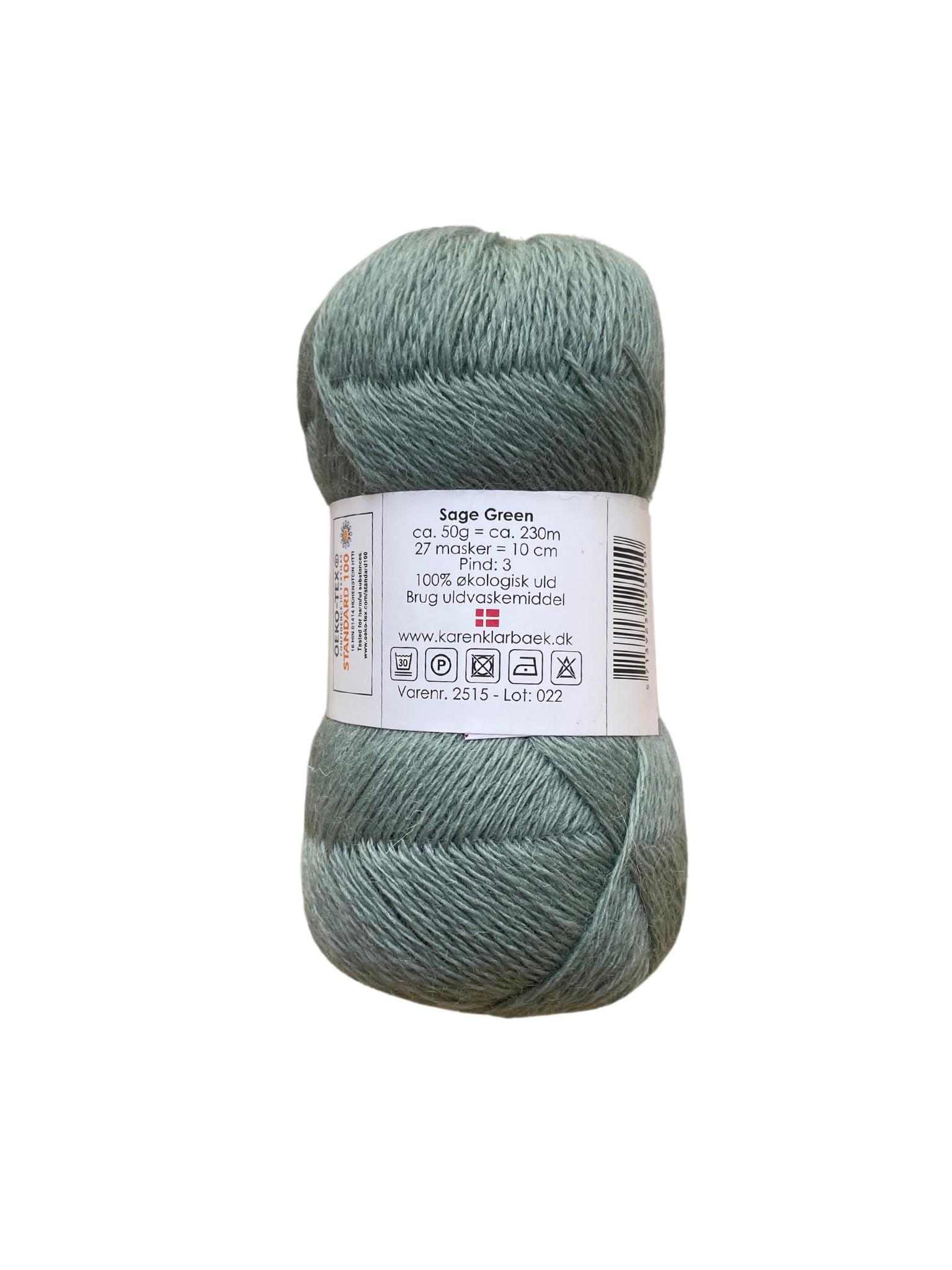 Sage Green - KK Fin øko uld