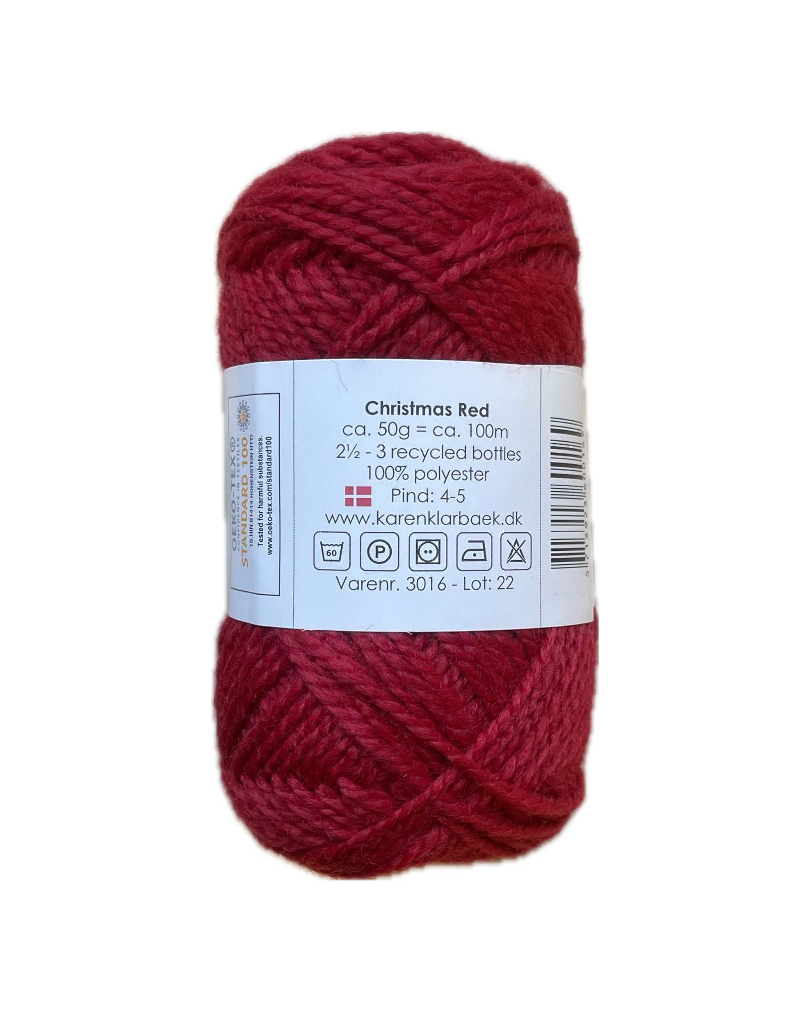 KK Recycled Bottle Yarn - Christmas Red