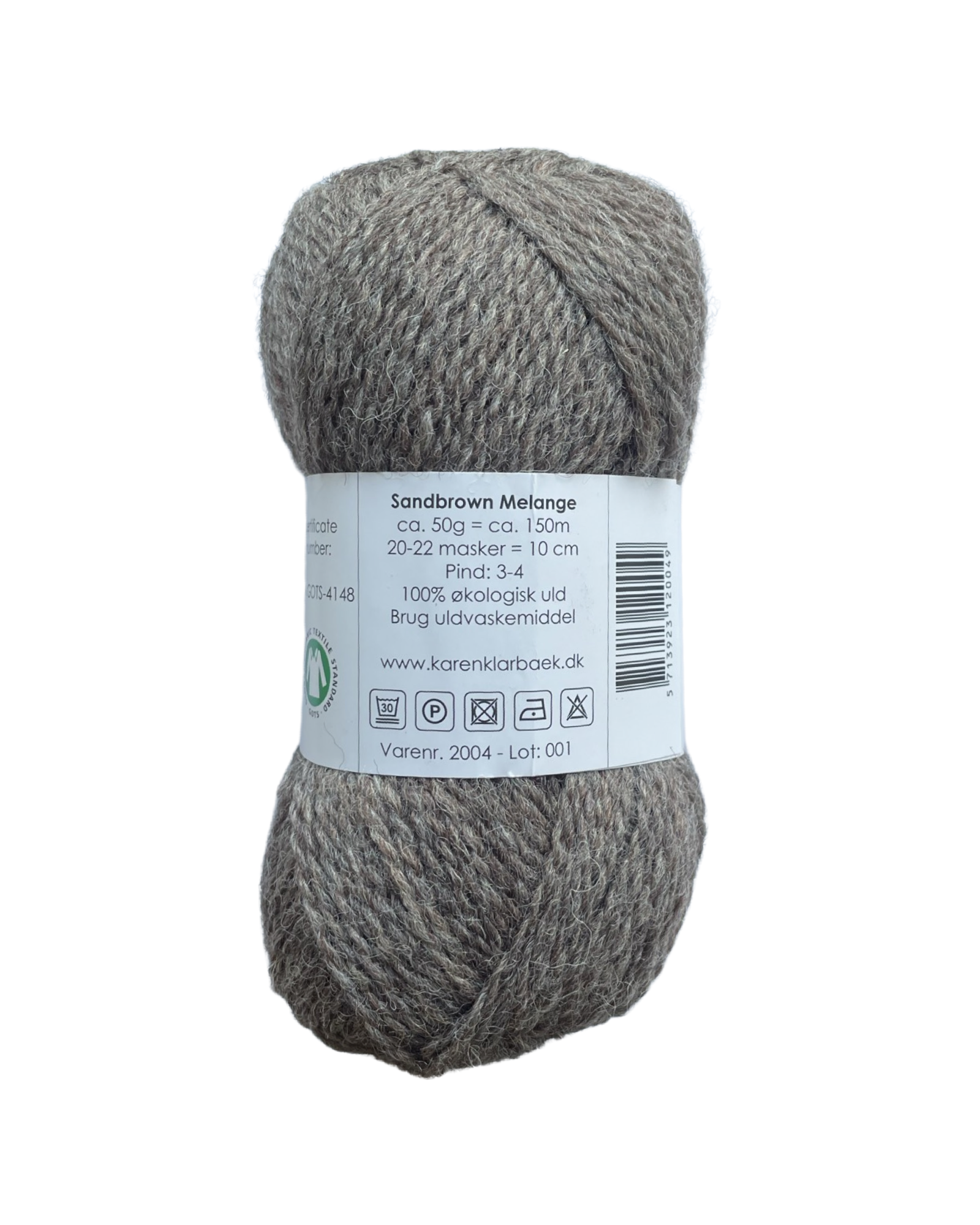 KK Pure Organic Wool - Sand Brown Melange